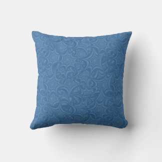 Abstract Blue Swirls Pattern Cushion