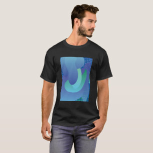 abstract blue T-Shirt