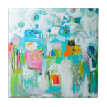 Abstract Blue Tile<br><div class="desc">Abstract Blue by Karen Fields</div>