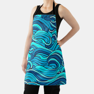 Abstract Blue Turquoise Ocean Water Waves   Apron
