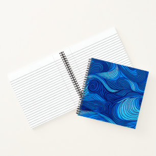 Abstract Blue Turquoise Ocean Water Waves   Notebook
