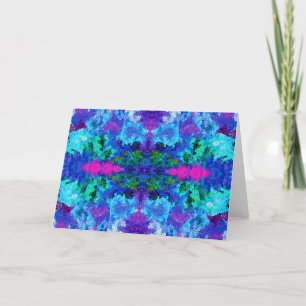 Abstract Blue (Version 2) Blank Customisable Card