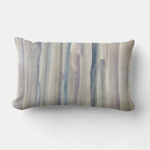 Abstract Blue Water Stripes Beach Throw Pillow