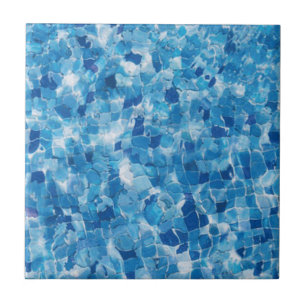 Abstract Blue Water Surface Tile
