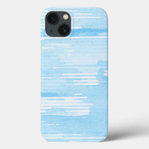 Abstract blue watercolor background, texture. 2 iPhone 13 case