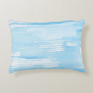 Abstract blue watercolor background, texture. 2 decorative cushion