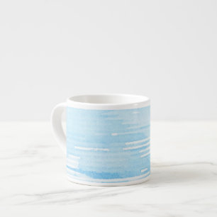 Abstract blue watercolor background, texture. 2 espresso cup