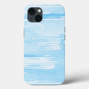 Abstract blue watercolor background, texture. 2 iPhone 13 case