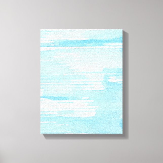 Abstract blue watercolor background, texture. canvas print (Front)
