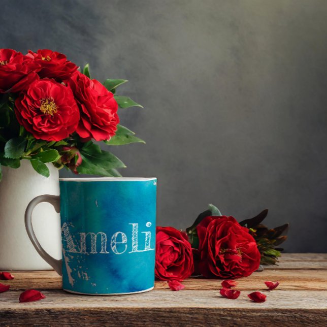 Abstract blue watercolor pattern  coffee mug (Creator Uploaded)