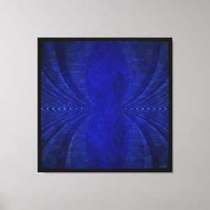 Abstract Blue Wave Canvas Print