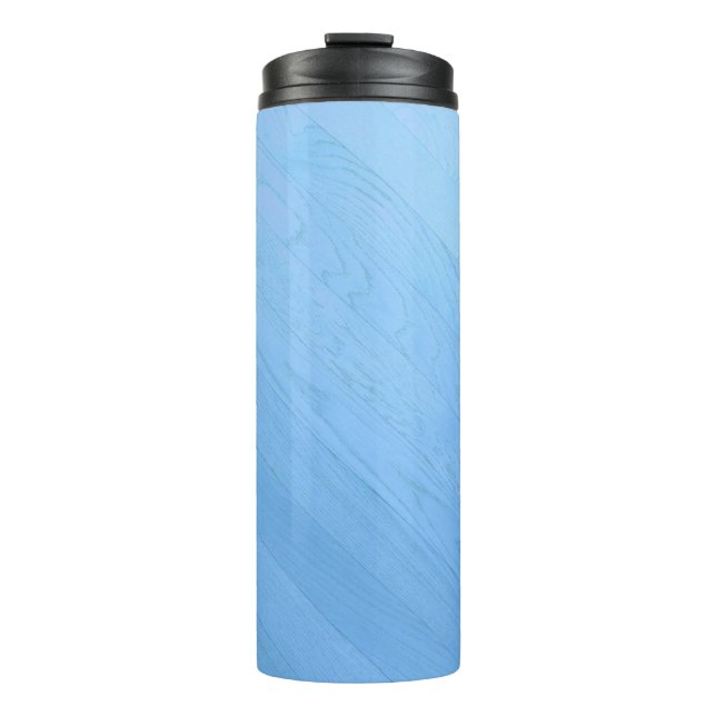 Abstract Blue Wood Floor Board | Thermal Tumbler (Front)