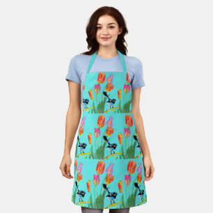 Abstract Blue Wren Australian Bird Birds Apron