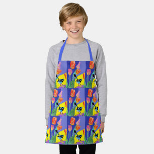 Abstract Blue Wren Australian Bird Birds Apron