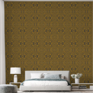 Abstract Blue Yellow Stripes Wallpaper