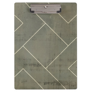Abstract Blueprint with Geometric Shapes Clipboard