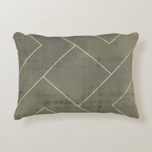 Abstract Blueprint with Geometric Shapes Decorative Cushion
