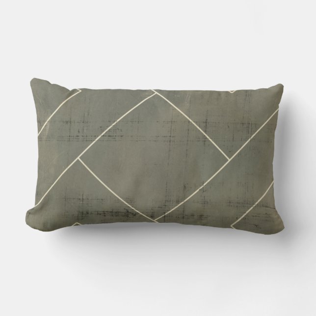 Abstract Blueprint with Geometric Shapes Lumbar Cushion (Front)