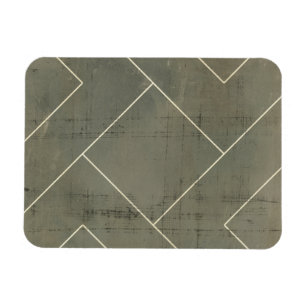 Abstract Blueprint with Geometric Shapes Magnet