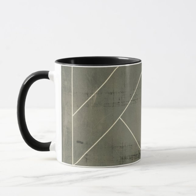 Abstract Blueprint with Geometric Shapes Mug (Left)
