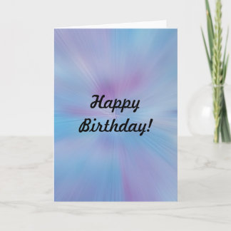 Abstract Blues and Purples Birthday Card
