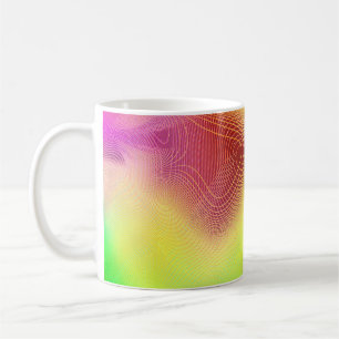 abstract blur background. multicolored graphic pat coffee mug