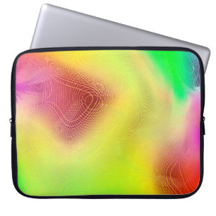 abstract blur background. multicolored graphic pat laptop sleeve