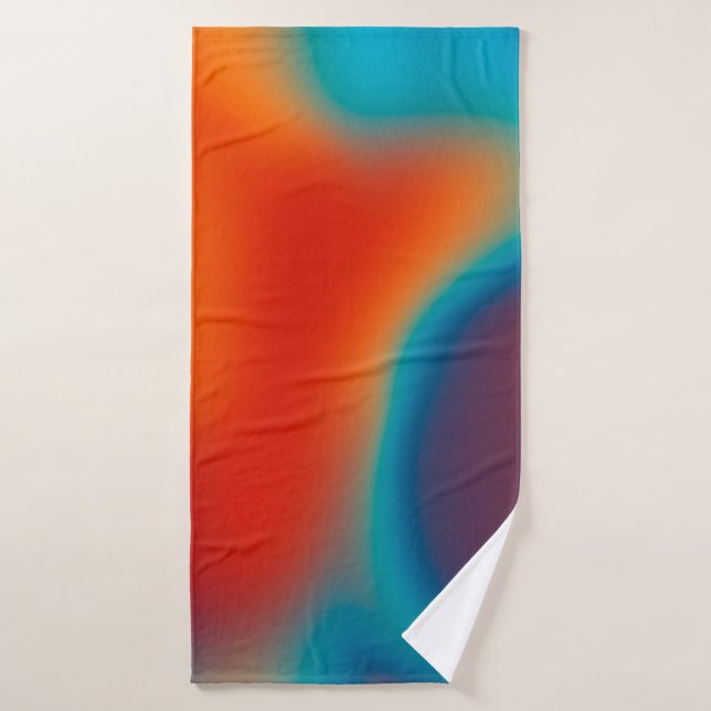 Abstract blur background with colourful blue-light bath towel (Bath Towel)