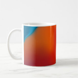 Abstract blur background with colourful blue-light coffee mug