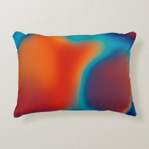 Abstract blur background with colourful blue-light decorative cushion