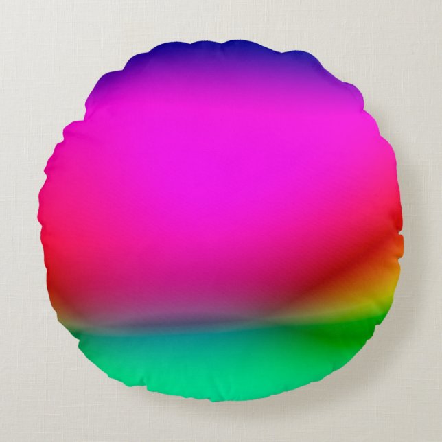 abstract blur lights background, colorful pattern  round cushion (Front)