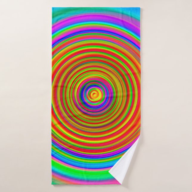 abstract blurred background, vintage geometric tex bath towel (Bath Towel)