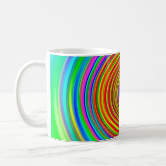 abstract blurred background, vintage geometric tex coffee mug (Left)