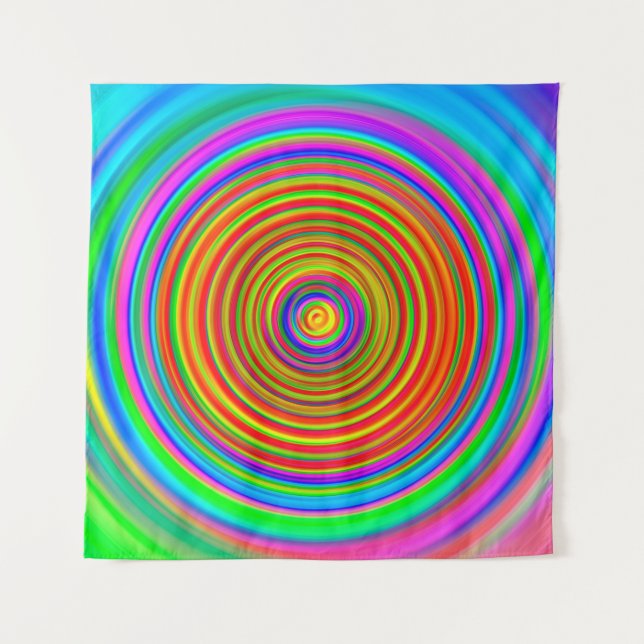 abstract blurred background, vintage geometric tex tapestry (Front)
