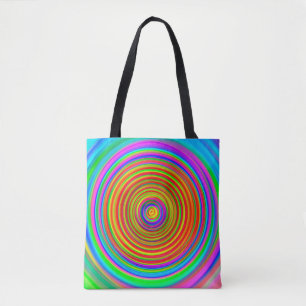 abstract blurred background, vintage geometric tex tote bag