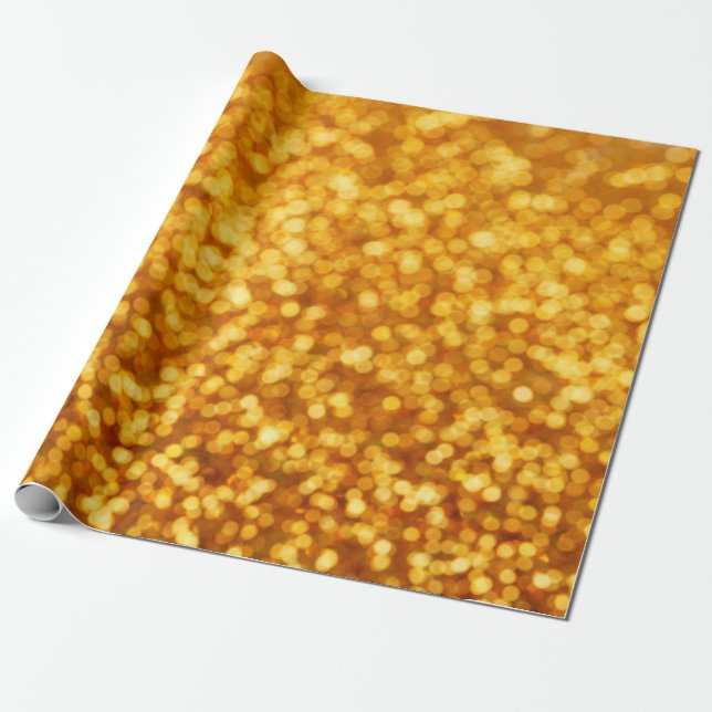Abstract blurred beautiful golden background light wrapping paper (Unrolled)