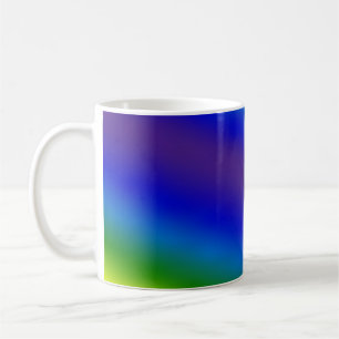 Abstract blurred gradient mesh background in brigh coffee mug