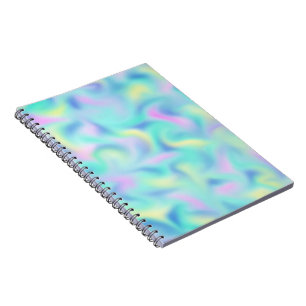Abstract Blurred Pretty Pastel Swirls Pattern Notebook