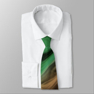 Abstract blurry spotted pattern in orange green tie