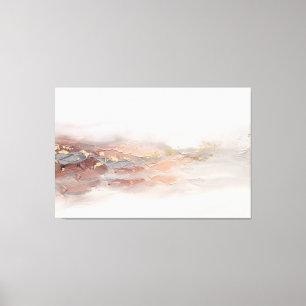 Abstract Blush Gold Landscape Modern Minimalist Canvas Print