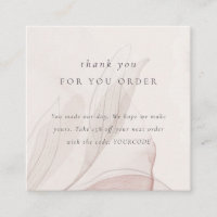 Abstract Blush Leafy Foliage Thank You Discount