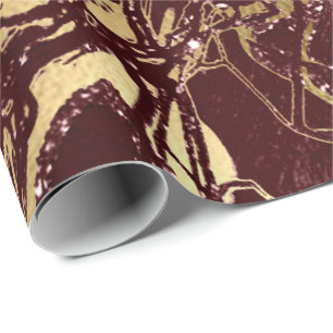 Abstract Body Nature Cells Candy Burgundy Maroon Wrapping Paper