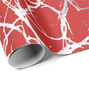 Abstract Body Nature Cells Grey Grey Anatomy red Wrapping Paper