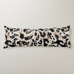 Abstract Bohemian African Leopard Pattern Body Cushion