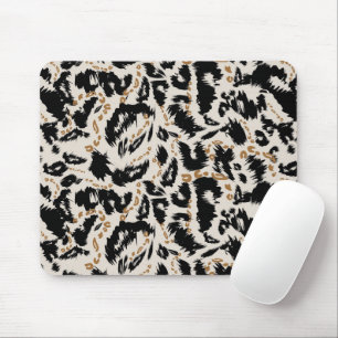 Abstract Bohemian African Leopard Pattern Mouse Mat