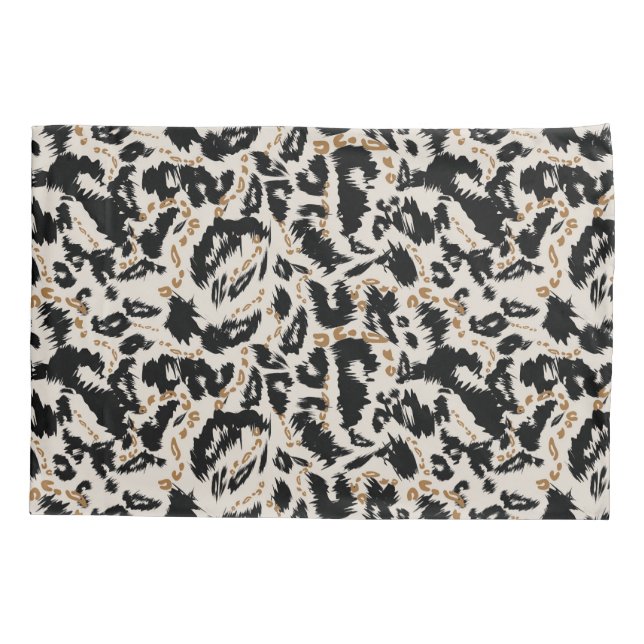 Abstract Bohemian African Leopard Pattern  Pillowcase (Back)