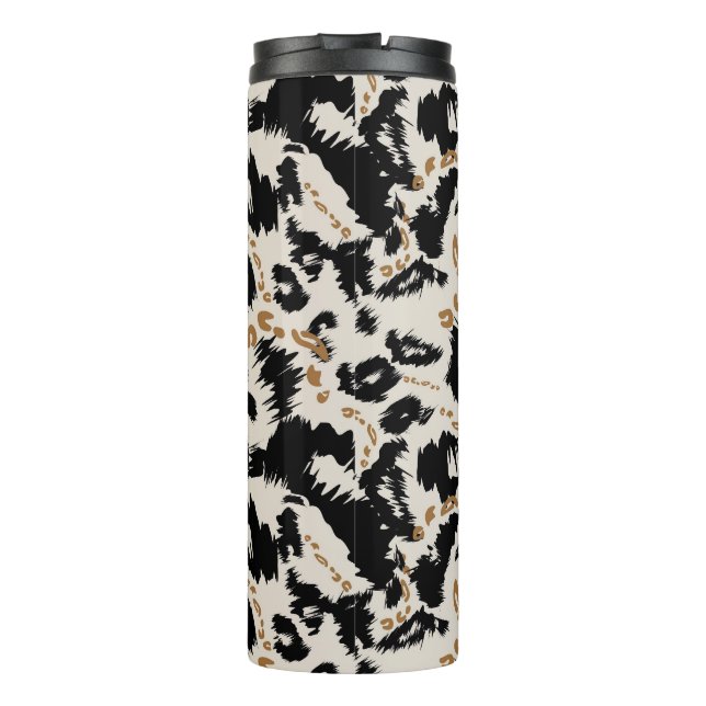 Abstract Bohemian African Leopard Pattern  Thermal Tumbler (Back)