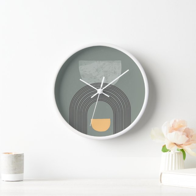 Abstract Bohemian shapes pattern Clock (Home)