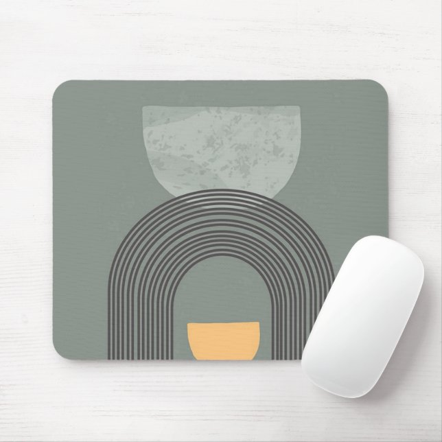 Abstract Bohemian shapes pattern Mouse Mat (With Mouse)