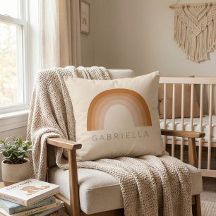 Abstract Boho 70s Rainbow Terracotta Personalised Cushion